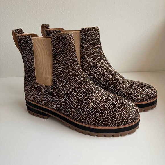 New! Madewell The Citywalk Lugsole Chelsea Boot in Calf Hair | Size 6 - Picture 5 of 7